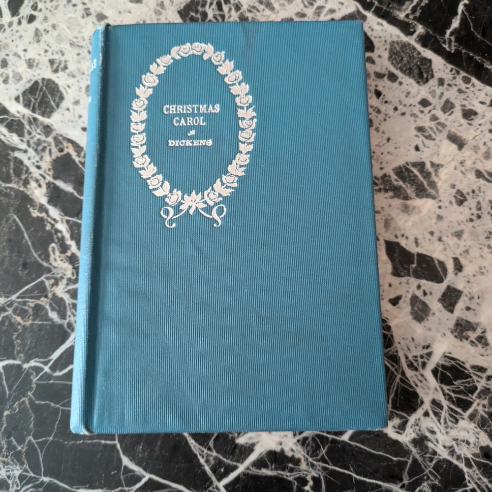 Antique Christmas Carol Hardcover Book.  Charles Dickens Published Early 1900's.